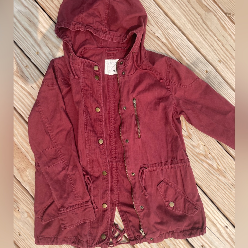 LA Hearts maroon jacket